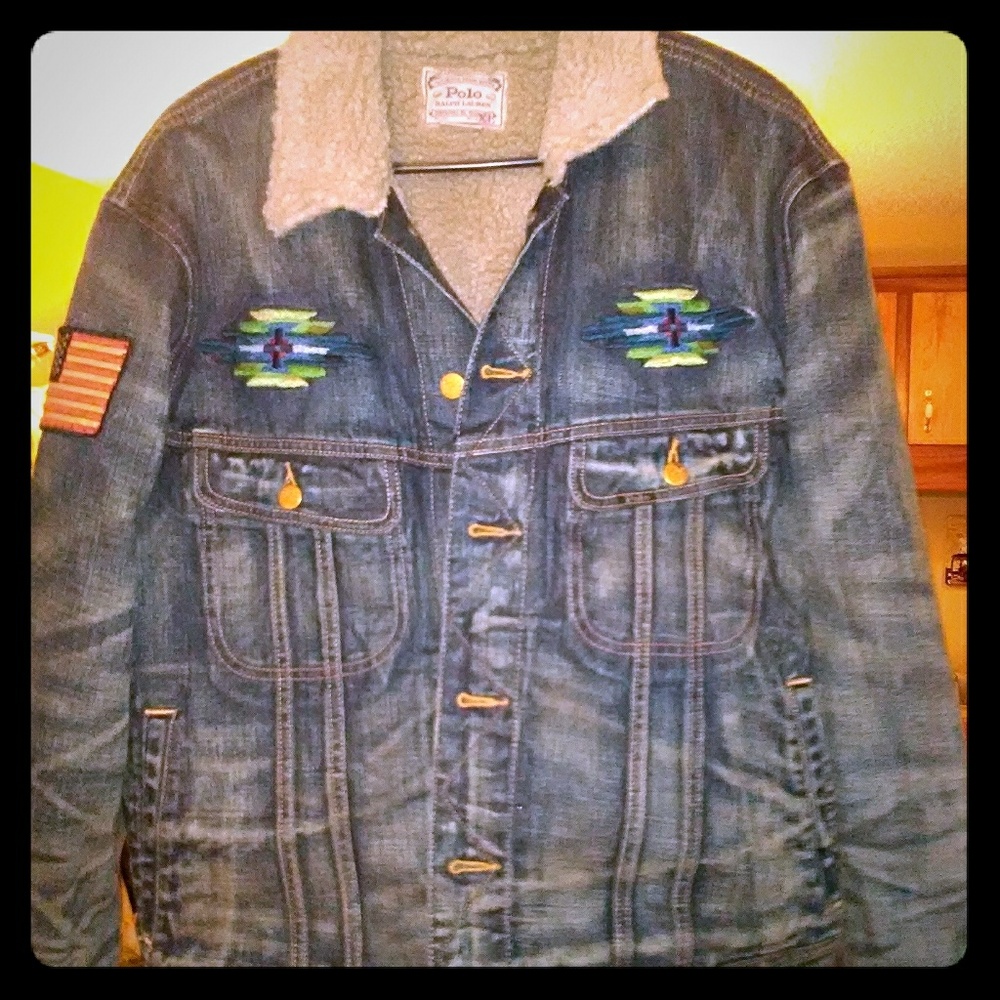 Ralph Lauren polo denim/wool coat
